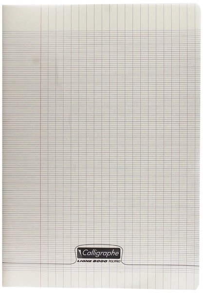 Cahier piqué 8000 POLYPRO gris 21x29 7cm 48p séyès 90g CALLIGRAPHE