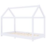 vidaXL Cadre de lit d'enfant Blanc Bois de pin massif 70x140 cm