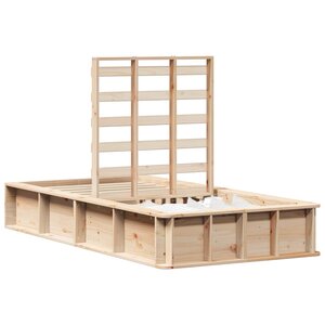 vidaXL Cadre de lit Marron 90 x 200 cm Bois de pin massif