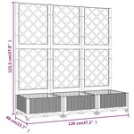 vidaXL Jardinière avec treillis Marron 120x40x121 5 cm PP