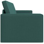 vidaXL Canapé Lit 2-en-1 Vert Foncé 245x150x60.5 cm Tissu