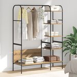 vidaXL Porte-vêtements avec étagères Chêne 120x44x160 cm Bois d'ingénierie
