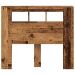 vidaXL Tête de lit à LED vieux bois 120x18 5x103 5cm bois d'ingénierie