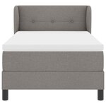 vidaXL Lit boxspring avec matelas avec matelas Taupe 80 x 200 cm tissu
