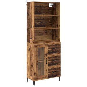 vidaXL Haut Armoire Bois Ancien 69 5 x 34 x 180 cm Bois d'ingénierie