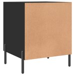 vidaXL Tables de chevet 2 Pièces noir 40x40x50 cm bois d’ingénierie