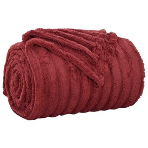 vidaXL Jeté Rouge Bordeaux 240 x 220 cm Toison