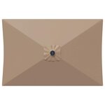 vidaXL Parasol de jardin avec lampes LED 200 x 300 cm Polyester Taupe