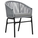 vidaXL Ensemble de salle à manger pour jardin 9 pc Gris polyrotin