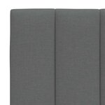 vidaXL Cadre de lit sans matelas gris foncé 140x190 cm tissu