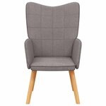 vidaXL Chaise de relaxation Taupe Tissu