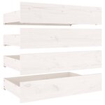 vidaXL Cadre de lit sans matelas avec tiroirs blanc