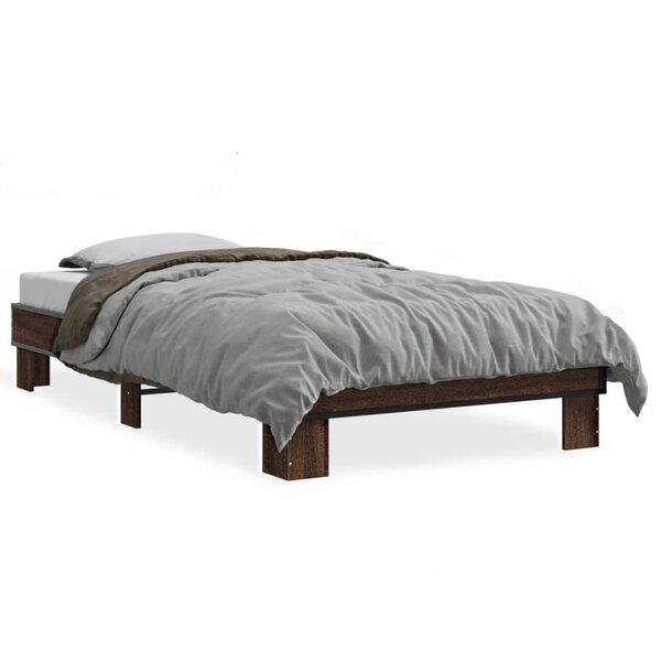 vidaXL Cadre de lit sans matelas chêne marron 90x190 cm