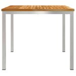 vidaXL Table à manger d'extérieur Marron Bois de teck solide