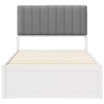 vidaXL Cadre de lit avec tête de lit rembourrée Gris clair