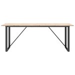vidaXL Table à manger cadre en O 200x100x75cm bois de pin massif acier