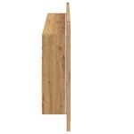 vidaXL Armoire à miroir LED chêne artisanal 90x12x45cm bois ingénierie