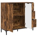 vidaXL Buffet Chêne fumé 89 5 x 33 x 82 cm Bois d'ingénierie