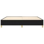 vidaXL Cadre de lit à ressorts noir 200x200 cm tissu