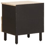 vidaXL Cabinet de chevet Blanc 40 x 33 x 46 cm Bois de mangue massif