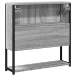 vidaXL Armoire à miroir de salle de bain sonoma gris bois d’ingénierie