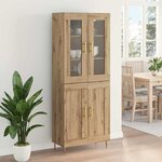 vidaXL Haut Armoire 2 Pièces Chêne artisanal Bois d'ingénierie