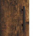 vidaXL Table de chevet chêne fumé 40x40x50 cm bois d'ingénierie