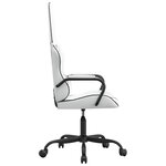 vidaXL Chaise de jeu Blanc et noir Similicuir