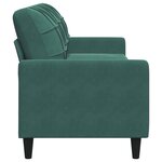 vidaXL Canapé à 3 places Vert foncé 210 cm Velours