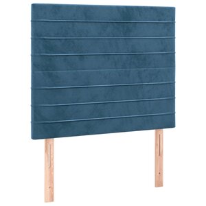 vidaXL Tête de lit Bleu foncé 100x5x118/128 cm Velours