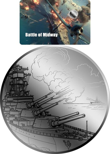 Monnaie BATTLE OF MIDWAY 1/1000 Oz Palladium 12$ Liberia 2026