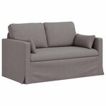vidaXL Canapé 2 Pièces Taupe 139 x 78 x 80 cm tissu