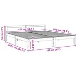 vidaXL Cadre de lit sans matelas 160x200 cm bois massif de pin