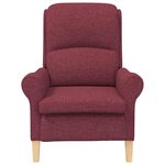 vidaXL fauteuil Rouge bordeaux 76 x 94 x 102 cm tissu