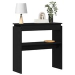 vidaXL Table console Chêne noir 80 x 30 x 80 cm Bois d'ingénierie