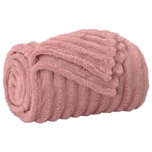 vidaXL Jeté Rose 150 x 130 cm Toison