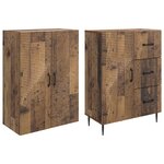 vidaXL Ensemble de Meubles 2 Pièces Bois ancien 66 x 34 5 x 89 5 cm