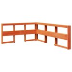 vidaXL Lit bibliothèque sans matelas cire marron 140x200 cm pin massif