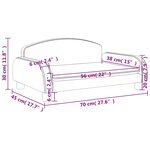 vidaXL Canapé pour enfants noir 70x45x30 cm tissu