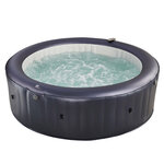 Spa gonflable rond hydrojets 6 places carlton gris pvc armé ø204cm