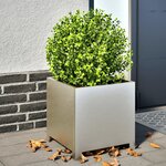 vidaXL Jardinières 2 Pièces 40x40x40 cm acier inoxydable
