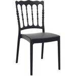 Chaise napoléon modèle garden - lot de 20 - materiel chr pro - noir - polypropylène