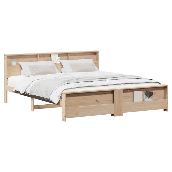 vidaXL Cadre de lit Marron 180 x 200 cm Bois d'ingénierie