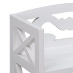 vidaXL Armoire de salle de bain Blanc 46x24x116 cm Bois de Paulownia