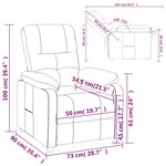 vidaXL Fauteuil inclinable Taupe Tissu