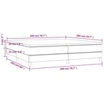 vidaXL Sommier à lattes de lit avec matelas Noir 200x200 cm Similicuir