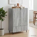 vidaXL Buffet Sonoma gris 66 x 34 5 x 97 cm Bois d'ingénierie
