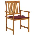 vidaXL Chaises de jardin avec coussins lot de 2 Bois d'acacia massif