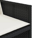 vidaXL Ensemble à manger de jardin 17 Pièces coussins noir résine tressée