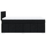 vidaXL Sommier à lattes de lit avec matelas Noir 90x200 cm Tissu
